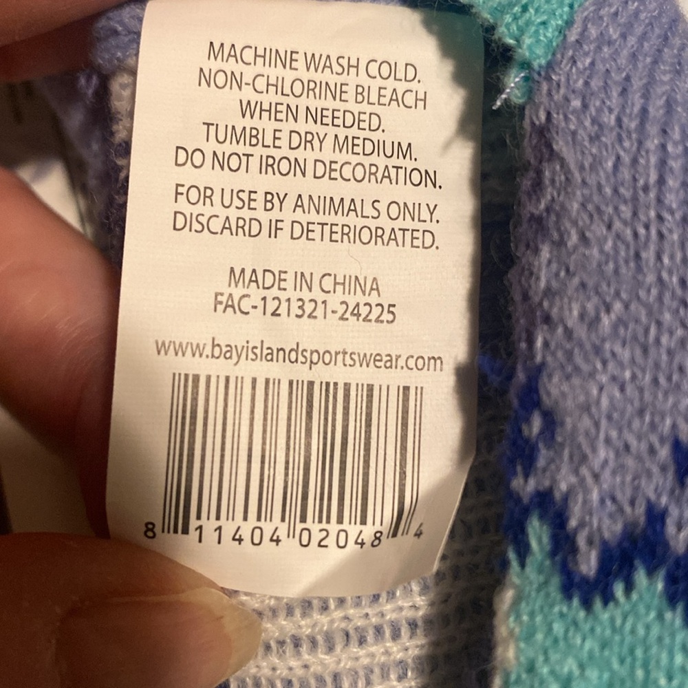 FROZEN Disney’s frozen NWT dog sweater periwinkle & aqua SZ Med - Picture 12 of 13